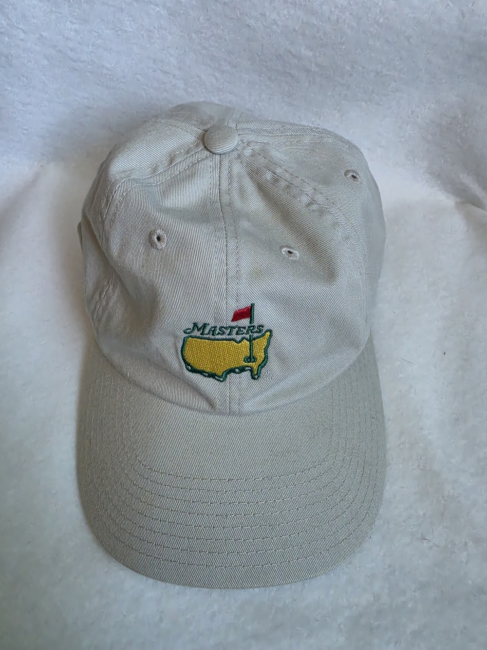 Masters Light Beige Cap with Yellow, Green and Red Embroidered Logo
